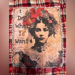 Angry Minnow Women's Graphic Plaid Flannel